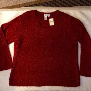 Coldwater Creek Womens Confetti Yarn 🧶 V Neck